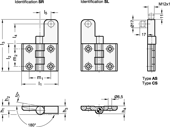 Hinges with Switch GN 239.4 sketch