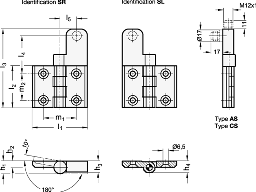 Hinges with Switch GN 239.4 sketch