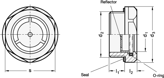 Oil Sight Glasses GN 743.3 sketch