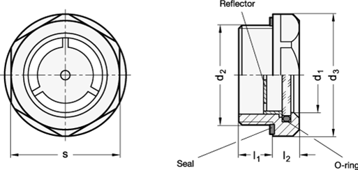 Oil Sight Glasses GN 743.3 sketch