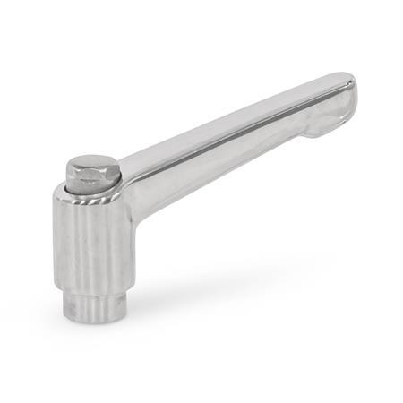 Adjustable Stainless Steel Hand Levers with bushing GN 300.6