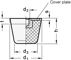 Silicone Buffers with Internal Thread GN 256 sketch