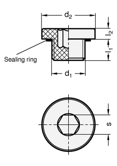 Threaded Plugs GN 746 sketch