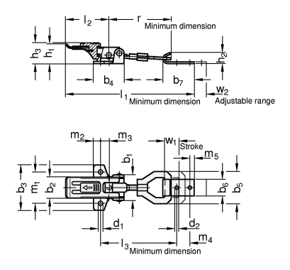 Toggle Latches GN 831.2 sketch