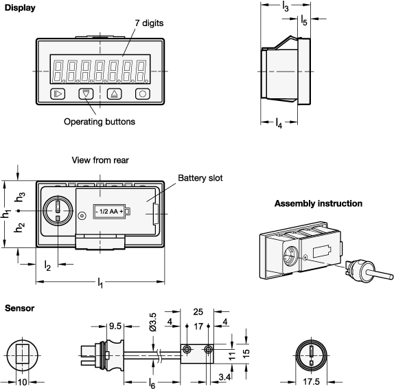 Magnetic Measuring Systems GN 7110 sketch