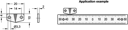 Indicator Arrow Aluminum GN 711.3 sketch