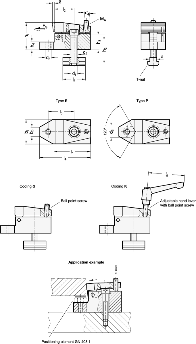 Side Clamps GN 9190.2 sketch