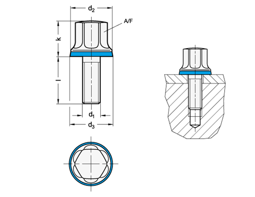 Stainless Steel Screws GN 1580 sketch