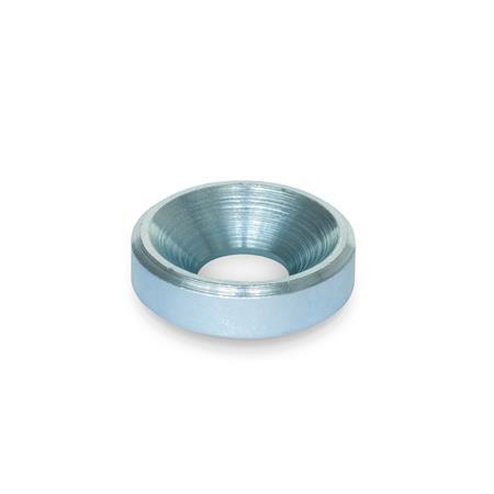 Washers Steel  zinc plated or blackened GN 6341