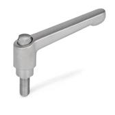 Adjustable Stainless Steel Hand Levers GN 911.3 thumbnail