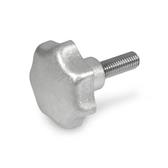 Star Knobs threaded stud Stainless Steel GN 6336.5 thumbnail