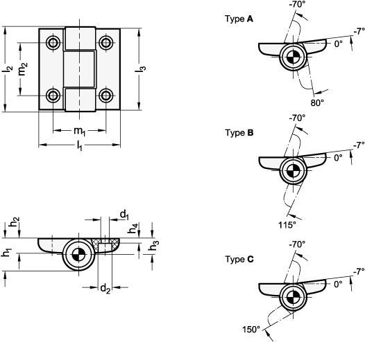 Hinges GN 233.4 sketch