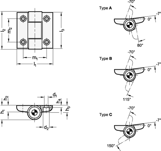 Hinges GN 233.4 sketch