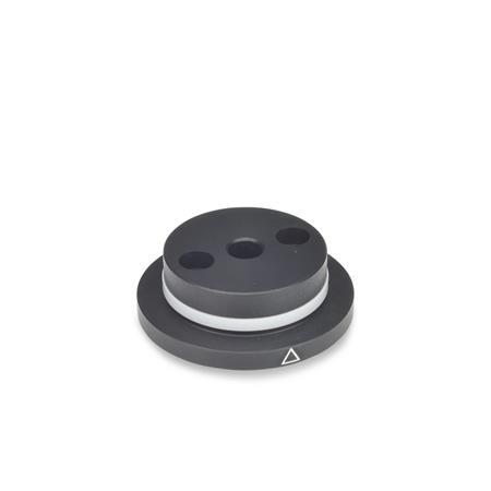 Reference Flanges aluminium  black anodized GN 723.3