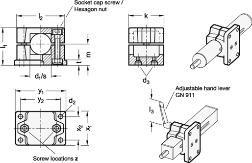 Linear Actuator Connectors GN 147.1 sketch