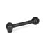 Adjustable Clamping Levers with threaded insert  steel  blackened GN 6337.3 thumbnail
