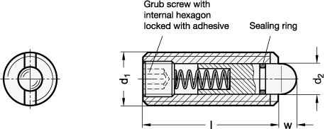 Spring Plungers GN 616.1 sketch