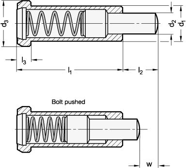 Spring Plungers GN 614.6 sketch