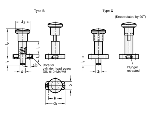 Indexing Plungers GN 817.1 sketch