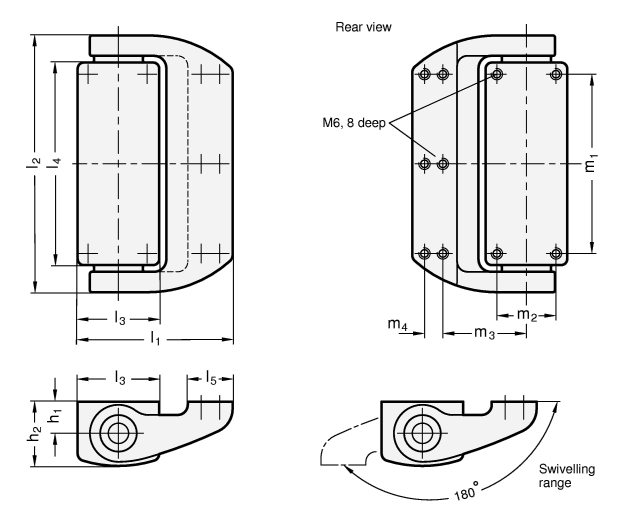 Stainless Steel Hinge GN 139.6 sketch