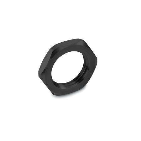 Thin Hex Nuts steel  blackened GN 909