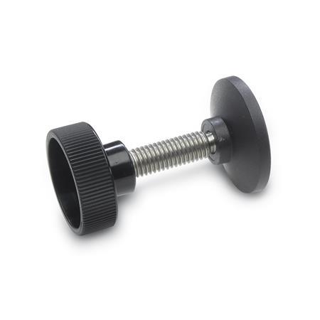 Knurled Screws plastic  threaded stud Stainless Steel GN 421.12