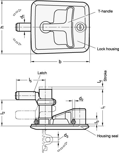 Rotary Toggle Latches GN 5630 sketch