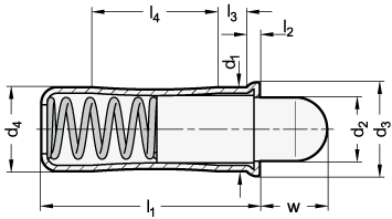 Spring Plungers GN 614.4 sketch