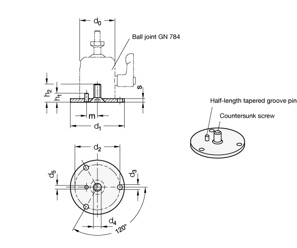 Flanges GN 784.1 sketch