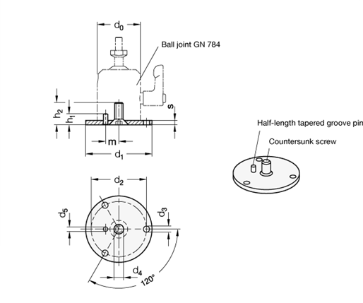 Flanges GN 784.1 sketch