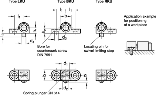 Side Thrust Pins   GN 614.1 sketch