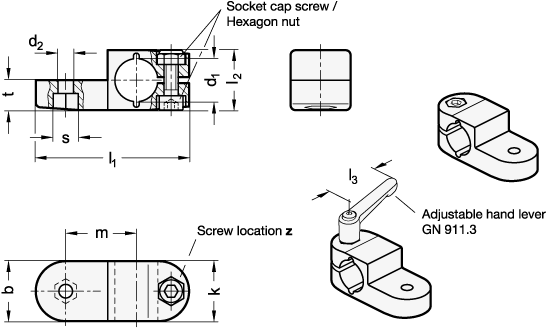 Swivel Clamp Connectors GN 277 sketch