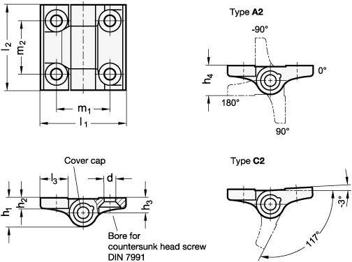 Hinges GN 437.4 sketch