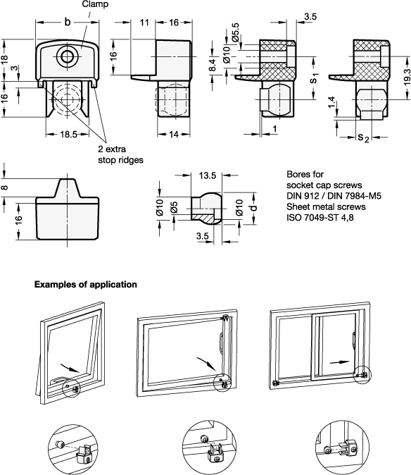 Ball Shaped Door Locks GN 450 sketch