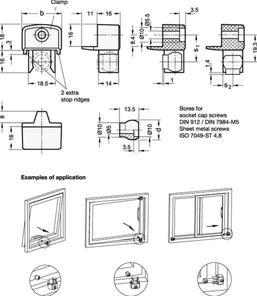 Ball Shaped Door Locks GN 450 sketch