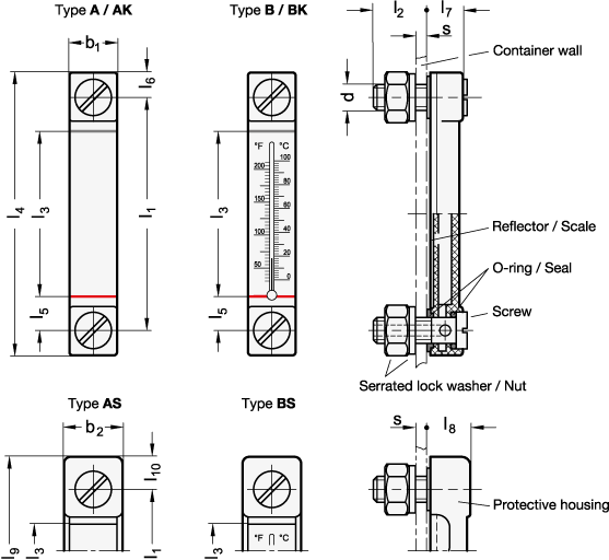 Oil Level Indicators GN 650.4 sketch