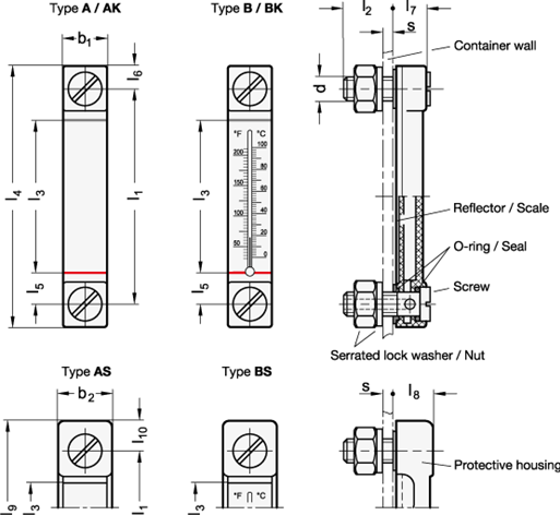 Oil Level Indicators GN 650.4 sketch