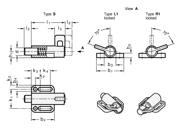 Spring Latches GN 416 sketch