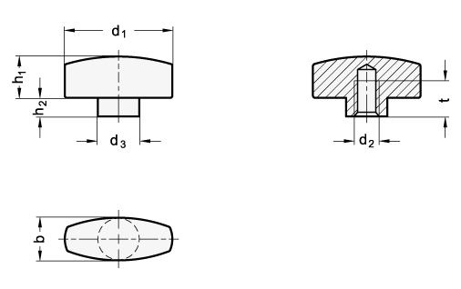 Stainless Steel Wing Nuts GN 434 sketch