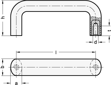 Cabinet U Handles GN 725 sketch