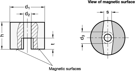 Button Type Magnets GN 60 sketch