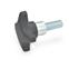 Hand Knobs Threaded stud  Steel  zinc plated GN 6335.4 thumbnail