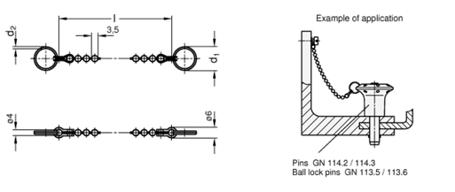 Stainless Steel Ball Chains GN 111.5 sketch