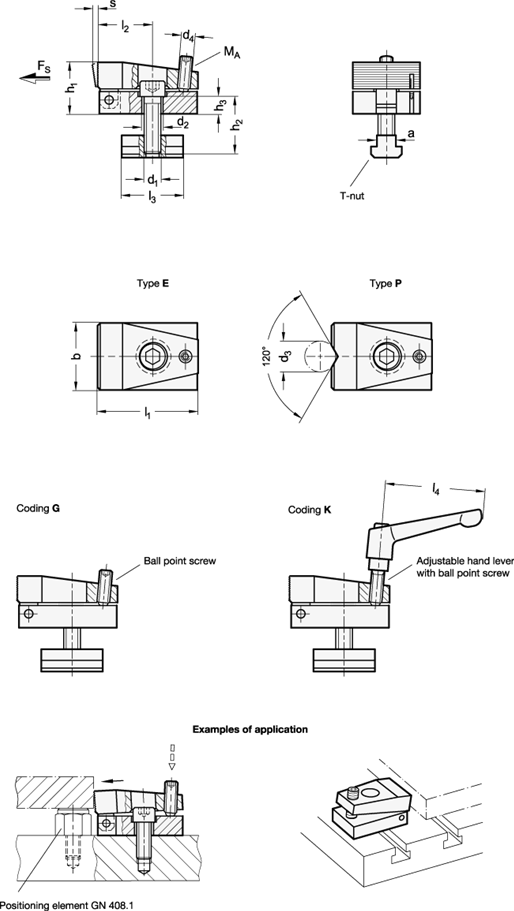 Side Clamps GN 9190.1 sketch