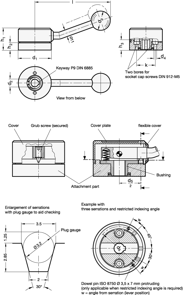 Indexing Levers GN 215 sketch