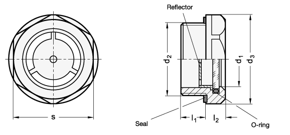 Oil Sight Glasses GN 743 sketch