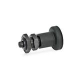 Indexing Plungers steel  blackened  knob plastic  black GN 607.1 thumbnail