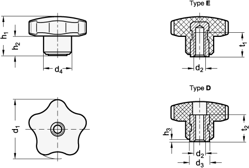 Star Knobs GN 5337 sketch