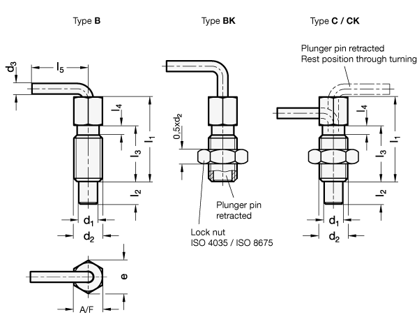 Indexing Plungers GN 7017 sketch