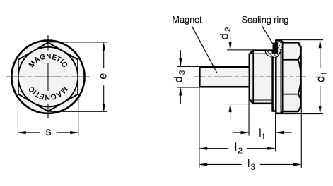 Magnetic Plugs GN 738 sketch